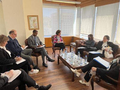 The Minister of State for Administrative Development received in her office a delegation from the United Nations Development Program