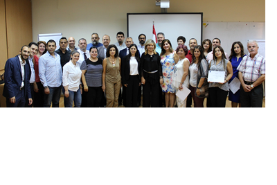 The Minister of State for Administrative Reform, Doctor May Chidiac, distributed certificates to the participants at the end of a specialized training course concerning “rehabilitating competitors in work transactions, supplies and services