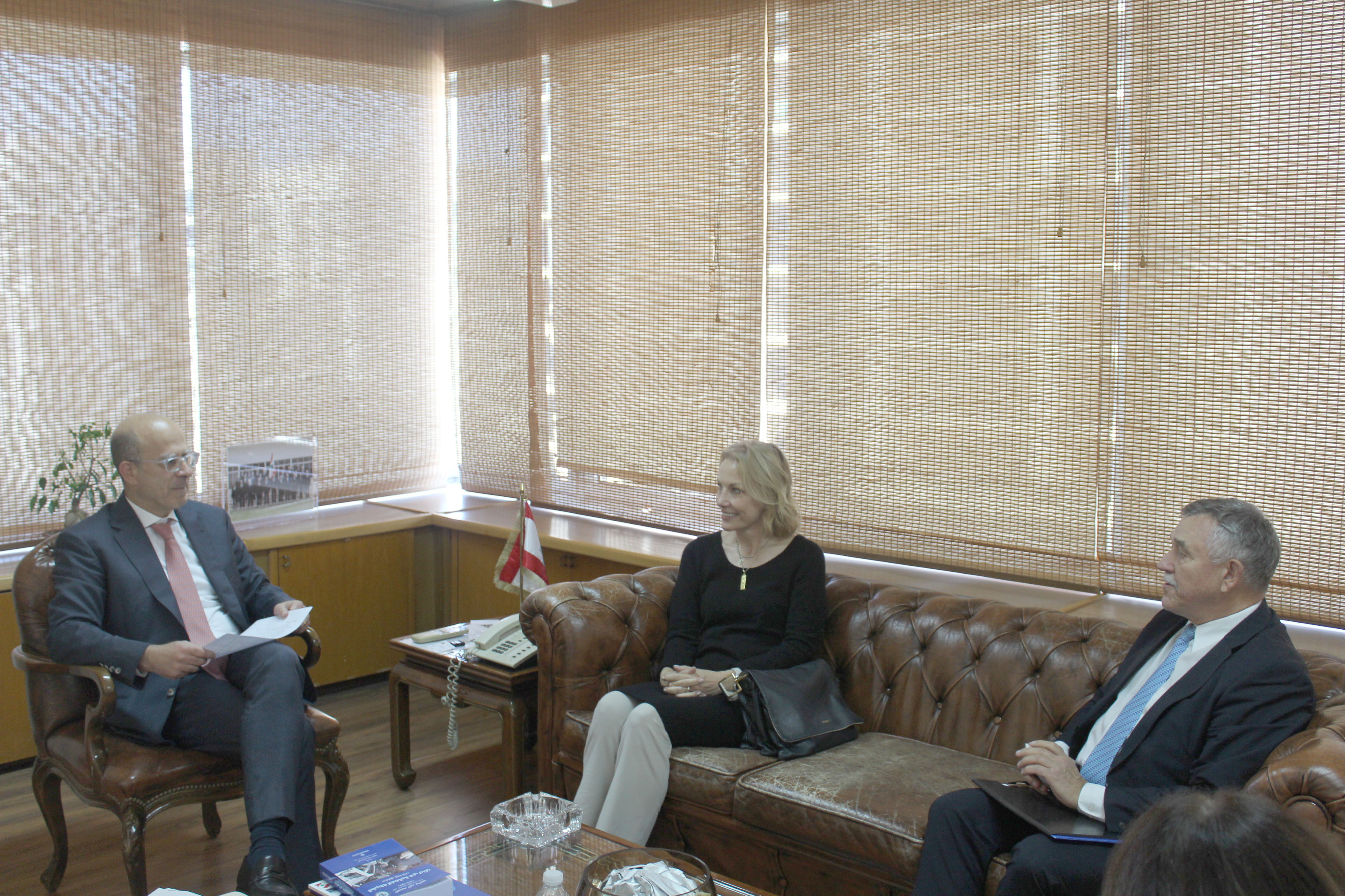 Dr. Fadi Makki receives the Ambassador of the Republic of Estonia to Lebanon, Ingrid Aamer.